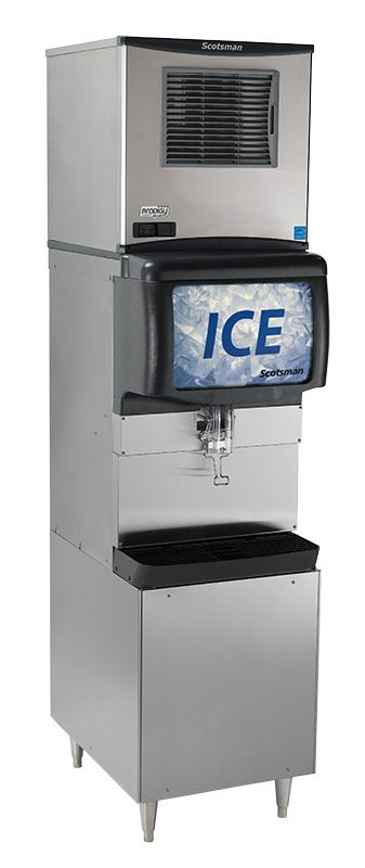 15 Undercounter Automatic Nugget Ice Machine with Stainless Cabinet